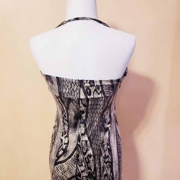 Snake Print Convertible Halter/Tube Top Dress - Picture 6 of 7